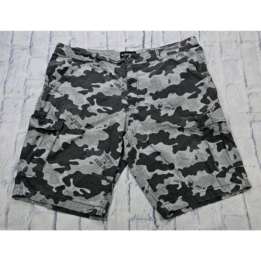 Zoo York MENS SIZE 40 Cargo Camo Baggy Shorts Rip Stop Gray